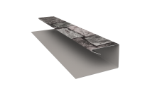 Планка П-образная завершающая сложная (КД) 0,45 Print Elite Fine Stone TwinColor (2м)