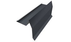 Планка торцевая для шифера Grand Line 0,45 PE с пленкой RAL 7024 мокрый асфальт (2м)