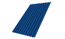 Профнастил С21R 0,45 PE с пленкой RAL 5005 сигнальный синий