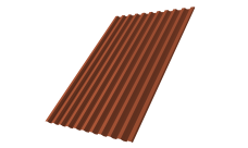 Профнастил С21R Grand Line 0,5 Satin RAL 8004 терракота
