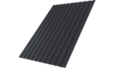 Профнастил С8A в01 Grand Line 0,4 ПЭ матовый двухсторонний RAL 7024 мокрый асфальт