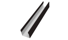 Стойка жалюзи Milan Slim 0,5 Rooftop Бархат RAL 9005 черный (2,5м)