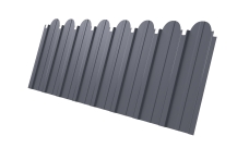 Профнастил C10A фигурный 0,45 PE RAL 7004 сигнальный серый