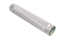 Труба круглая соединительная Grand Line PE 90 мм 1 м RAL 9003 сигнальный белый