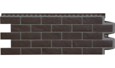 Фасадная панель Grand Line Состаренный кирпич Дизайн шоколадный со швом RAL 7006