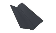 Планка ендовы верхней фигурной 100х100 Grand Line 0,45 Drap ST RAL 7024 мокрый асфальт (2м)