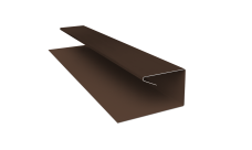 Планка П-образная завершающая сложная Корабельная Доска Grand Line 0,5 Atlas X с пленкой RAL 8017 шоколад (3м)
