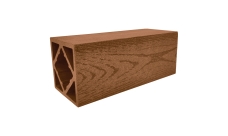 Столб ДПК Grand Line 100х100мм тиснение (на трубу) Бронза 1м (ШТх4)