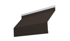 Ламель забора жалюзи Milan new 0,5 Satin с пленкой RR 32 темно-коричневый