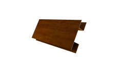 Планка H-образная Экобрус Grand Line 0,45 Принт Премиум с пленкой Золотой дуб насыщенный Фреш TwinColor (3м)