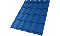 Профиль волновой "Квадро профи (Верховье)" ("Quadro Profi") v01 0,45 PE RAL 5005 сигнальный синий