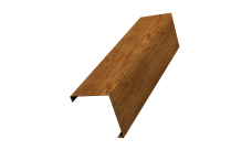 Декоративная накладка на столб универсальная угловая 62х55 для забора жалюзи Grand Line 0,45 Print-double Elite Golden Wood (2,5м)