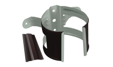 Кронштейн трубы на дерево Grand Line ПЭ матовый 90мм RR 32 темно-коричневый