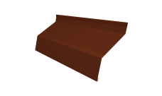 Ламель забора жалюзи Milan new gofr Grand Line 0,45 PE с пленкой RAL 3009 оксидно-красный