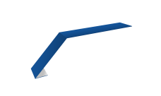 Планка карнизная для мягкой кровли 100х60 Grand Line 0,45 PE с пленкой RAL 5005 сигнальный синий (2м)