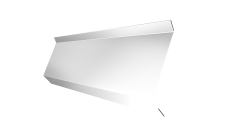 Планка примыкания в штробу 60 0,45 PE с пленкой RAL 9003 сигнальный белый (3м)