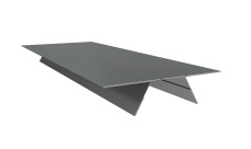 Планка стыковочная составная верхняя 0,45 PE с пленкой RAL 7005 мышино-серый (2м)