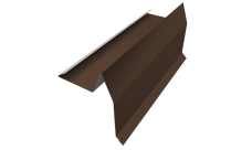 Планка торцевая для шифера 0,45 PE с пленкой RAL 8017 шоколад (2м)