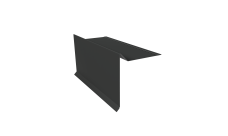 Планка ветровая с отгибом для мягкой кровли 100х20х70 Grand Line 0,45 Drap TR RAL 7016 антрацитово-серый (2м)