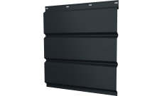 Софит металлический Классик v01 Grand Line без перфорации 0,5 Satin с пленкой RAL 7016 антрацитово-серый