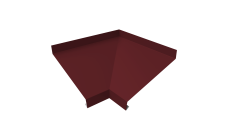 Угол отлива внутренний 150 0,45 PE с пленкой RAL 3005 красное вино