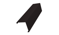 Декоративная накладка на столб универсальная угловая 80х80 для забора жалюзи Grand Line 0,5 Velur X RAL 9005 черный (3м)