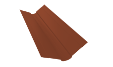 Планка ендовы верхней фигурной 100х100 Grand Line 0,45 Drap ST RAL 8004 терракота (2м)