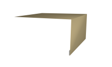 Планка околооконная простая 250х50 Grand Line 0,45 PE с пленкой RAL 1014 слоновая кость (3м)