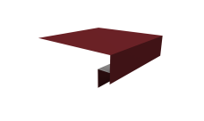 Планка околооконная сложная 200х50х18 (j-фаска) Grand Line 0,45 Drap TR RAL 3005 красное вино (3м)