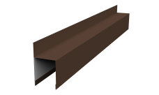 Планка опорная составная внешняя для забора жалюзи Palermo Grand Line 0,5 Atlas X RAL 8017 шоколад (1,8м)
