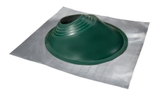 Проходной элемент MF угловой №3.1 (280-460мм) +185 EPDM (металлический неокрашенный фланец) зеленый