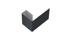 Финишный профиль фибросайдинга 0,5 Satin с пленкой RAL 7024 мокрый асфальт (3м)