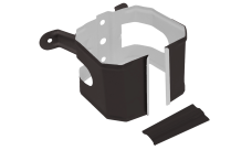 Крепление трубы для гофры на дерево Vortex Lite PE RR 32 темно-коричневый