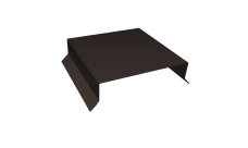 Парапетная крышка прямая 150мм 0,5 Velur X RR 32 темно-коричневый (2,5м)