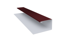 Планка П-образная Экобрус Grand Line 0,45 PE с пленкой RAL 3005 красное вино (3м)