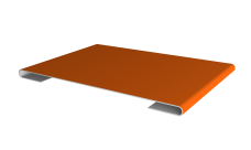 Планка стыковочная 0,45 PE с пленкой RAL 2004 оранжевый (2м)