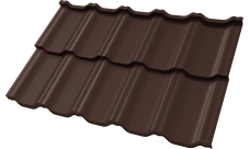 Профиль волновой "Квинта Уно" ("Kvinta Uno") 0,45 ПЭ RAL 8017 шоколад