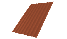 Профнастил С20B 0,5 Satin RAL 8004 терракота