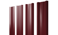 Штакетник М-образный A с прямым резом 0,5 Satin Matt TX RAL 3005 красное вино