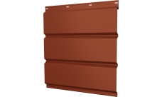 Софит металлический Классик v01 Grand Line без перфорации 0,5 Satin с пленкой RAL 8004 терракота