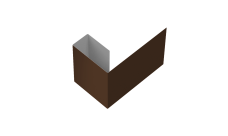 Финишный профиль фибросайдинга 0,5 Satin с пленкой RAL 8017 шоколад (2м)