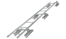 Лестница кровельная под фальц RAL 9006 (3м)