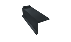 Планка торцевая сегментная 20мм Левая 0,5 Satin с пленкой RAL 7016 антрацитово-серый