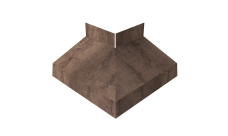 Угол отлива внешний 70 0,45 Print Premium с пленкой Almond Wood Fresh