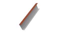 Декоративная накладка на столб универсальная 62х55 для забора жалюзи Grand Line 0,5 Satin RAL 8004 терракота (2м)