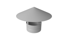 Дымник на трубу круглый d120 0,5 Satin с пленкой RAL 9003 сигнальный белый