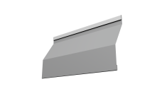 Ламель забора жалюзи Milan Slim 0,5 Satin RAL 9006 бело-алюминиевый