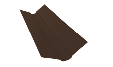 Планка ендовы верхней фигурной 100x100 0,45 Drap ST RAL 8017 шоколад (2м)