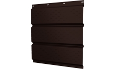 Софит металлический Классик v01 Grand Line полная перфорация 0,5 Drap TX с пленкой RAL 8017 шоколад