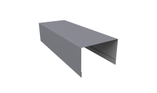 Крышка для забора из сайдинга (Квадро брус, Корабельная Доска, ЭкоБрус new) 0,45 Drap TX RAL 7004 сигнальный серый (2,5м)